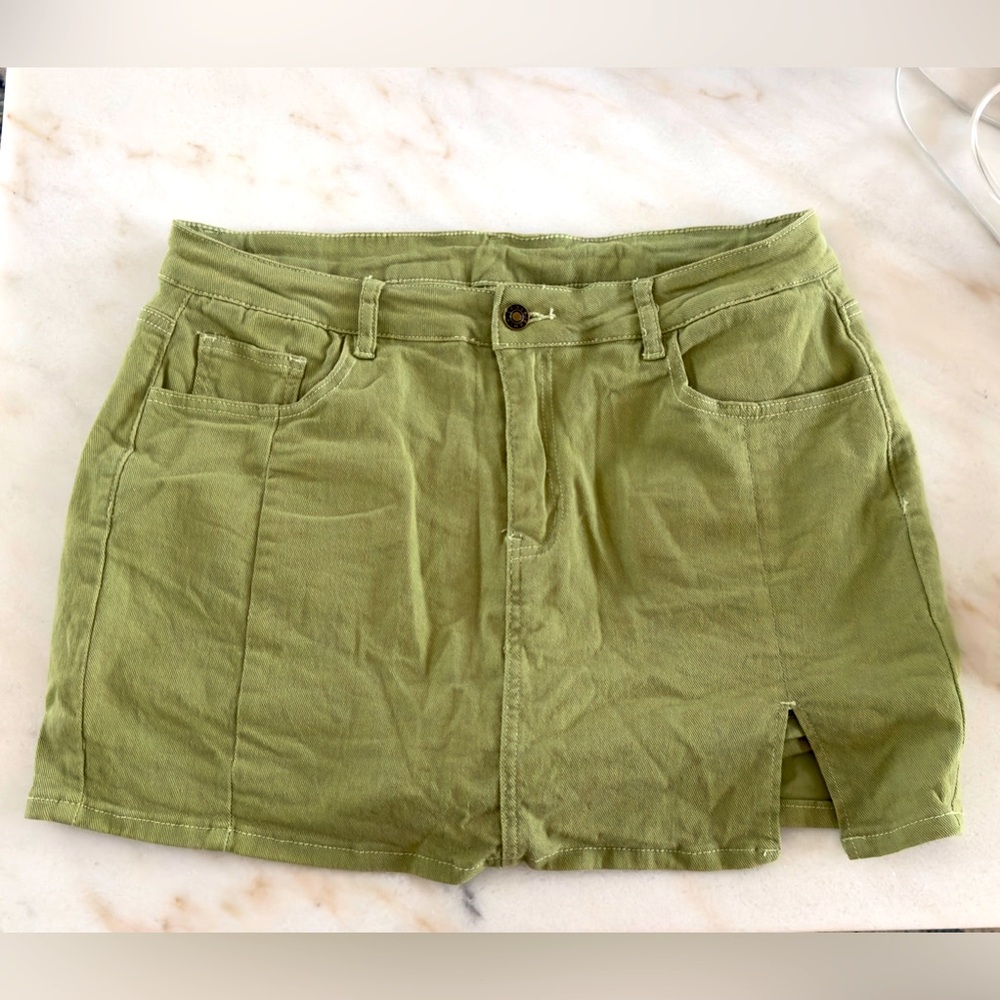 Extra Large Jean Olive Green Skort 🫒💚